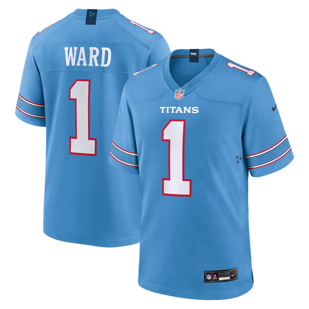 Cameron Ward Tennessee Titans Game Jersey - Light Blue