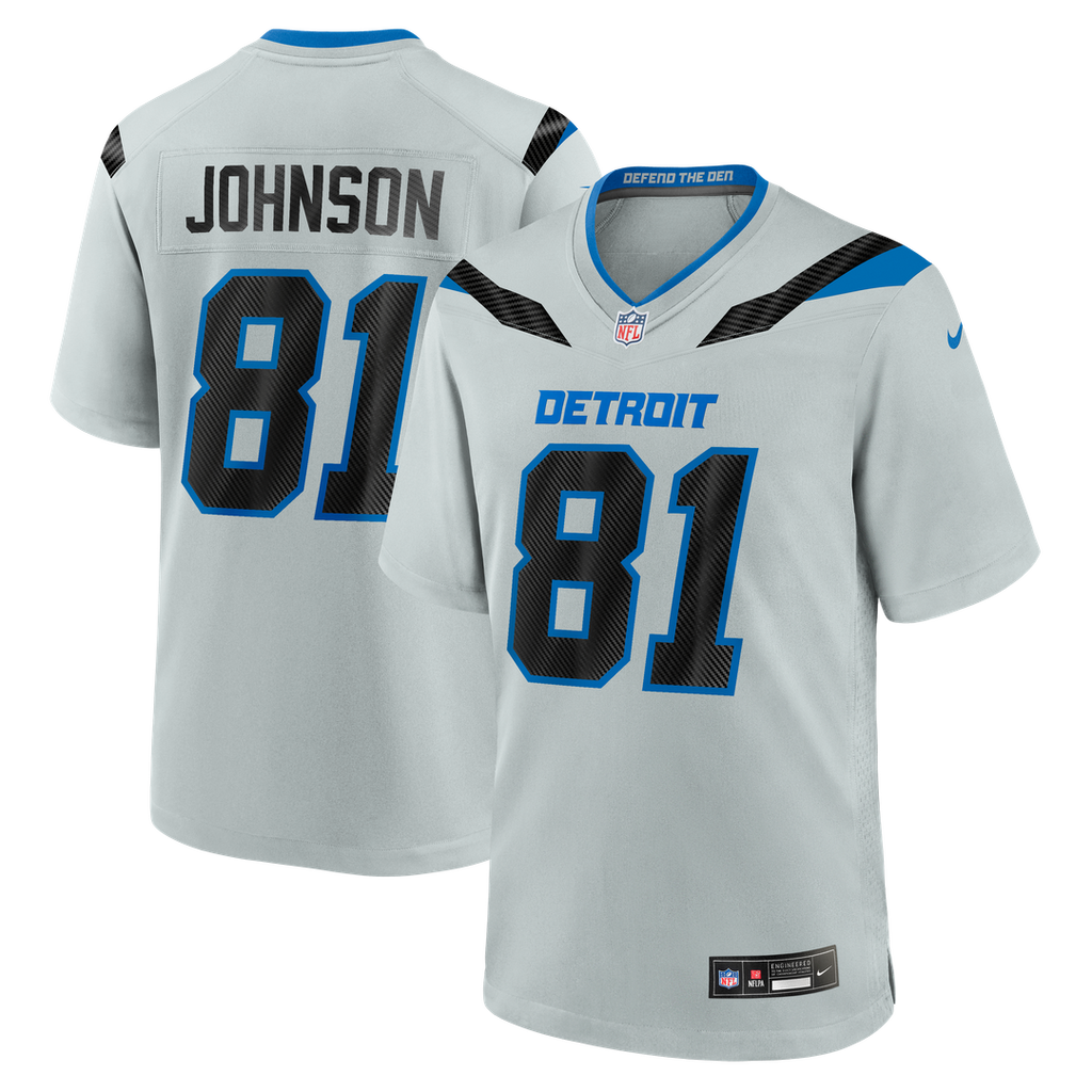 Calvin Johnson Detroit Lions 2026 Rivalries Collection Game Jersey - Silver
