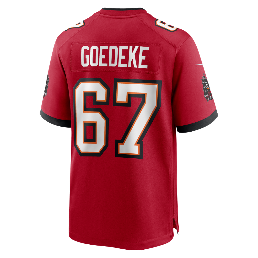 Luke Goedeke Tampa Bay Buccaneers Game Jersey - Red