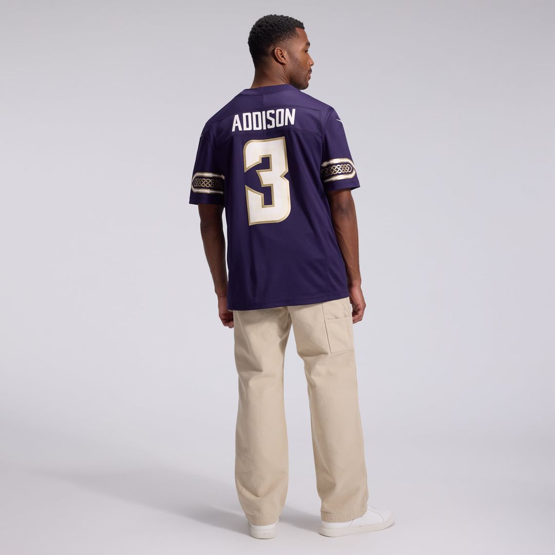 Jordan Addison Minnesota Vikings 2026 Rivalries Collection Stitched Limited Jersey - Purple