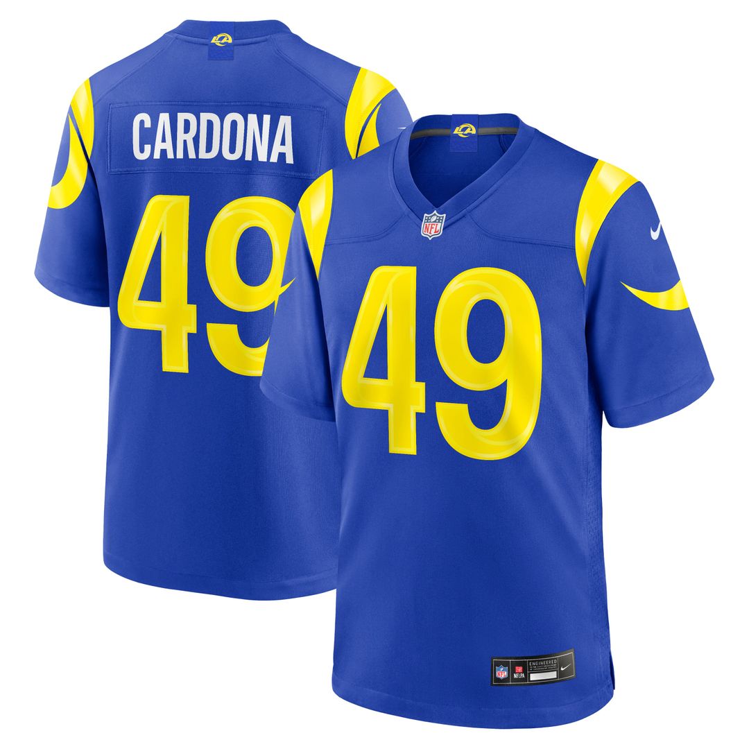 Joe Cardona Los Angeles Rams Game Jersey - Royal Blue
